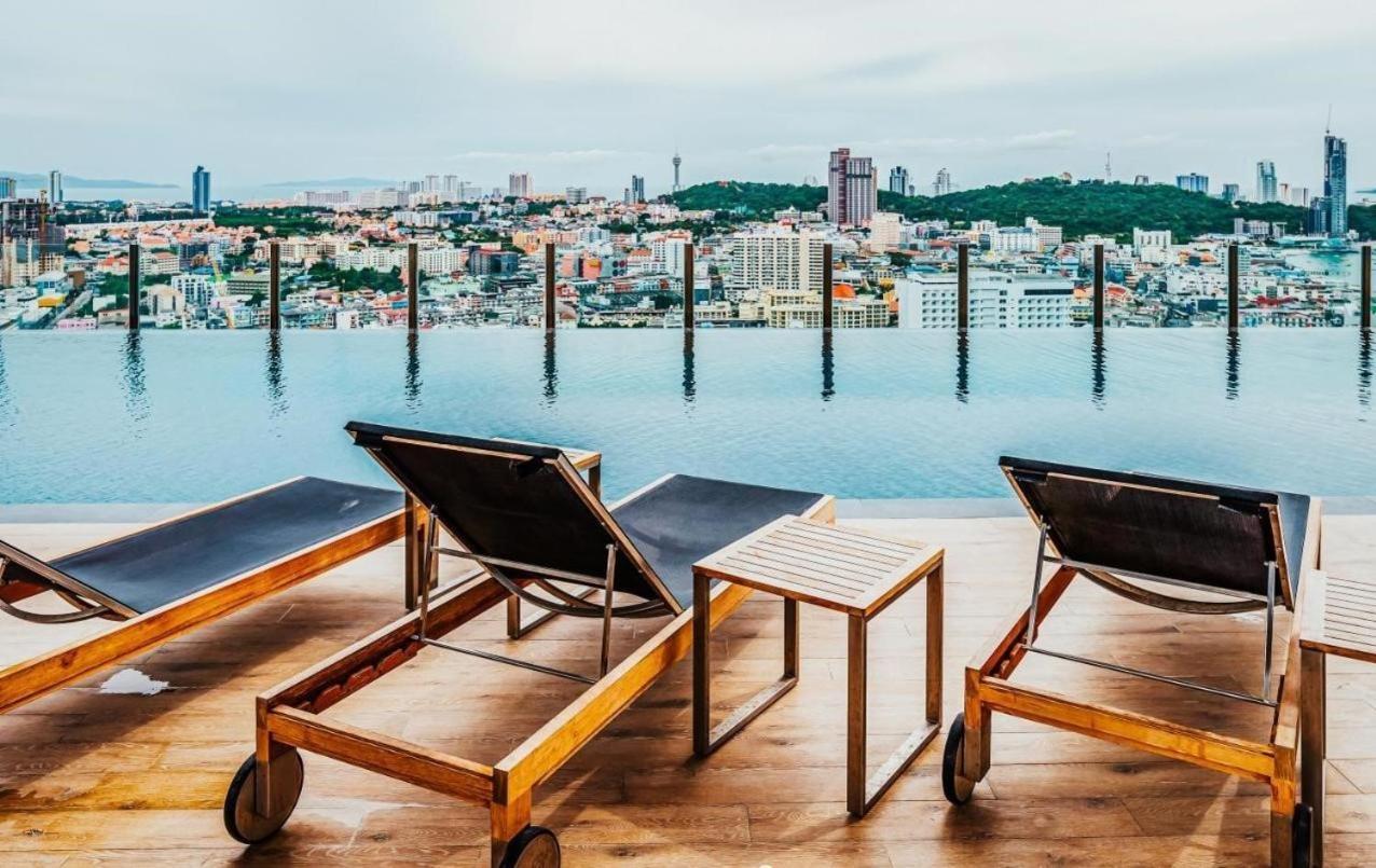Central Pattaya - Sea View Large Balcony Condo With Infinity Pool Exterior foto